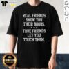 Top Real Friends Show You Their Boobs Three Stars T-Shirt featuring a fun graphic and playful design for fans.