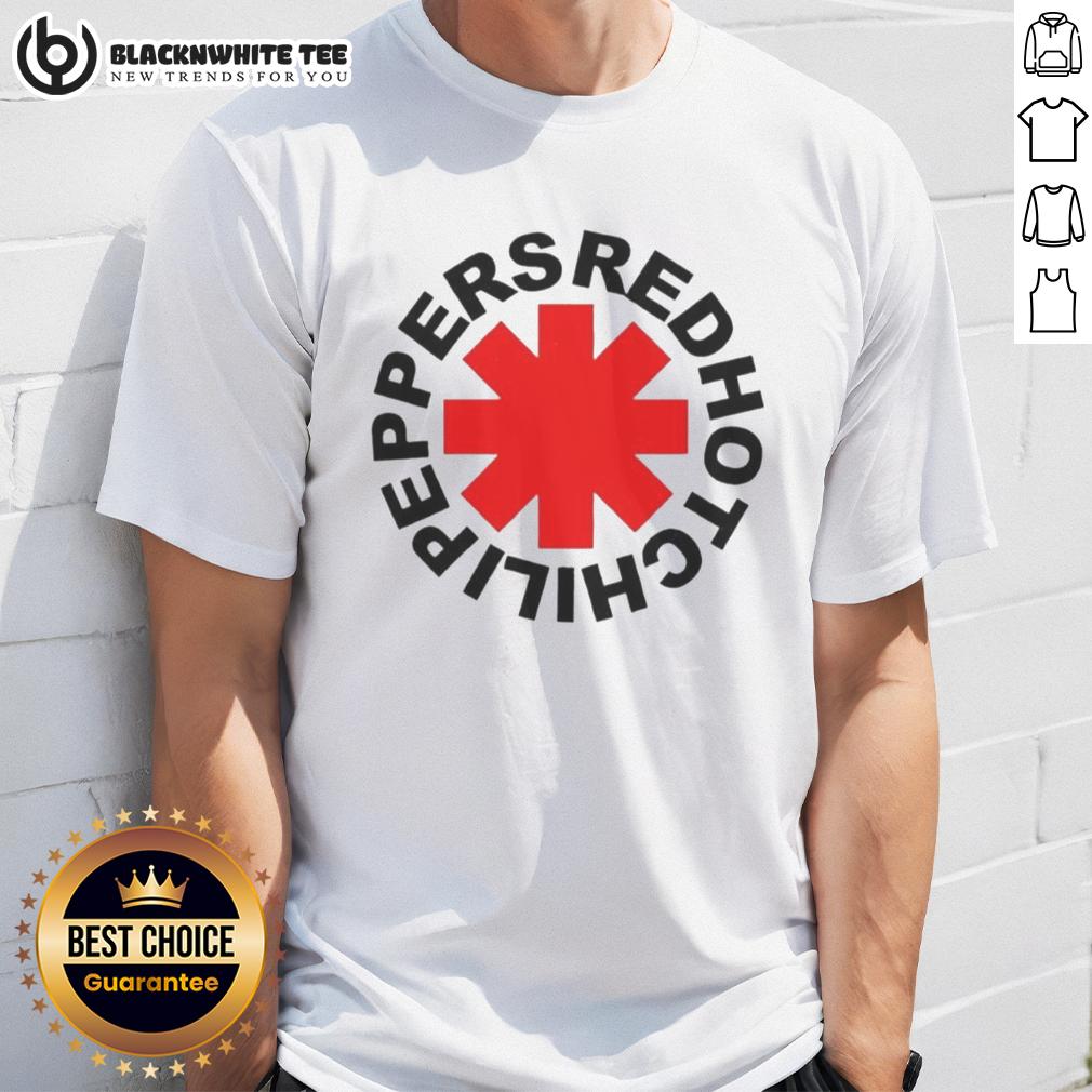 Top Red Hot Chili Peppers Logo T Shirt Alt Text: Top Red Hot Chili Peppers logo T-shirt featuring vibrant design, perfect for fans of the iconic rock band.