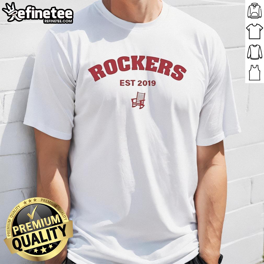 top-rockers-est-2019-high-point-rockers-and-long-island-ducks-t-shirt-1 Alt Text: Top Rockers Est 2019 T-Shirt featuring High Point Rockers and Long Island Ducks logos for baseball fans.