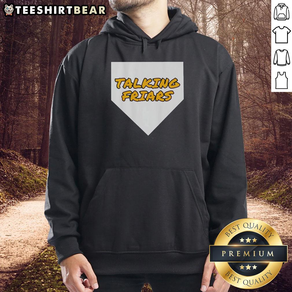 top-san-diego-padres-baseball-talking-friars-logo-hoodie Alt Text: Top San Diego Padres Talking Friars logo hoodie featuring bold graphics and a comfortable fit for fans.
