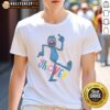 Top Sesame Street Grover Bauhaus Cartoon Text T-Shirt featuring Grover in a stylish Bauhaus design and vibrant colors.