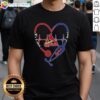 St. Louis Cardinals t-shirt featuring a stethoscope heartbeat design, perfect for baseball fans and healthcare workers.
