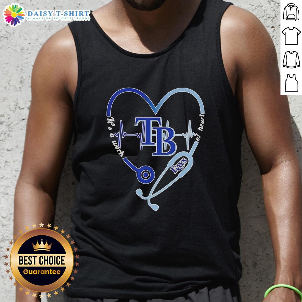 Top Tampa Bay Rays Stethoscope Heartbeat It'S A Work Of Heart Tank Top Top Tampa Bay Rays stethoscope heartbeat tank top design, showcasing a unique blend of sports and health themes.