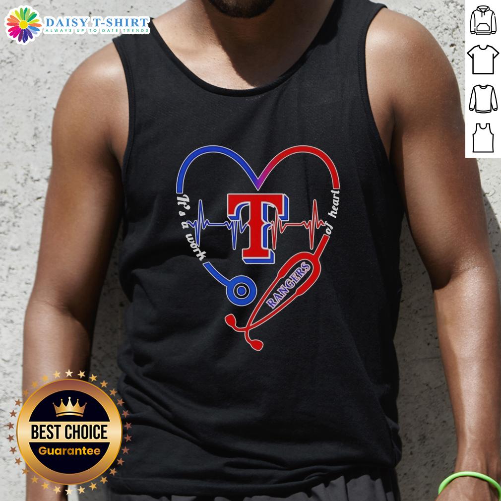 Top Texas Rangers Stethoscope Heartbeat It'S A Work Of Heart Tank Top Top Texas Rangers stethoscope heartbeat tank top design showcasing a heart-themed graphic for baseball fans.