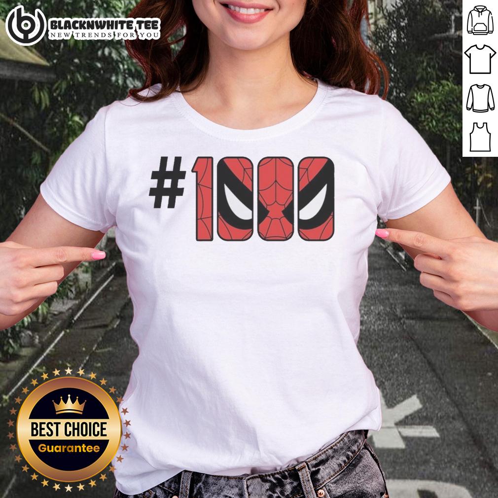 Top The Amazing Spider Man 1000 Eyes Logo Ladies Tee Alt Text: Top-The-Amazing-Spider-Man-1000-Eyes-Logo Ladies Tee featuring vibrant Spider-Man logo design on a stylish shirt.
