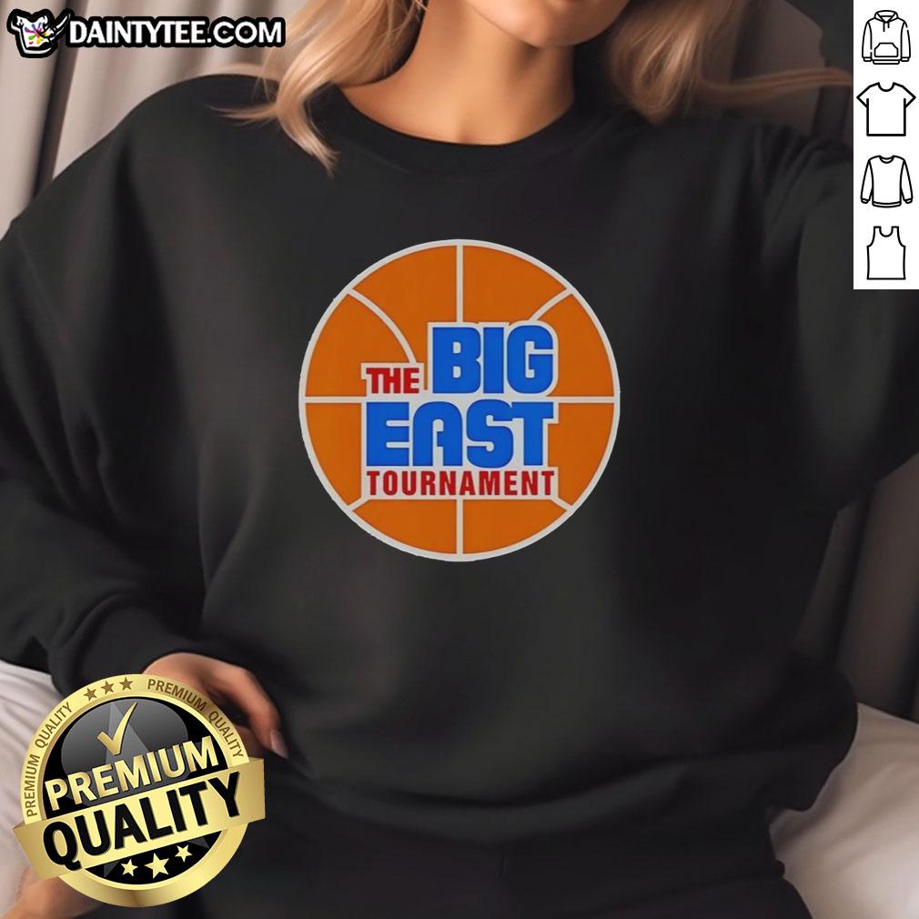 top-the-big-east-tournament-sweatshirt Cozy Top The Big East Tournament sweatshirt featuring team logos and vibrant colors, perfect for fans and supporters.