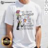 Alt Text: Colorful Cat In The Hat t-shirt featuring 'I Will Love My Banana Ball Here Or There' design for fun children's wear.