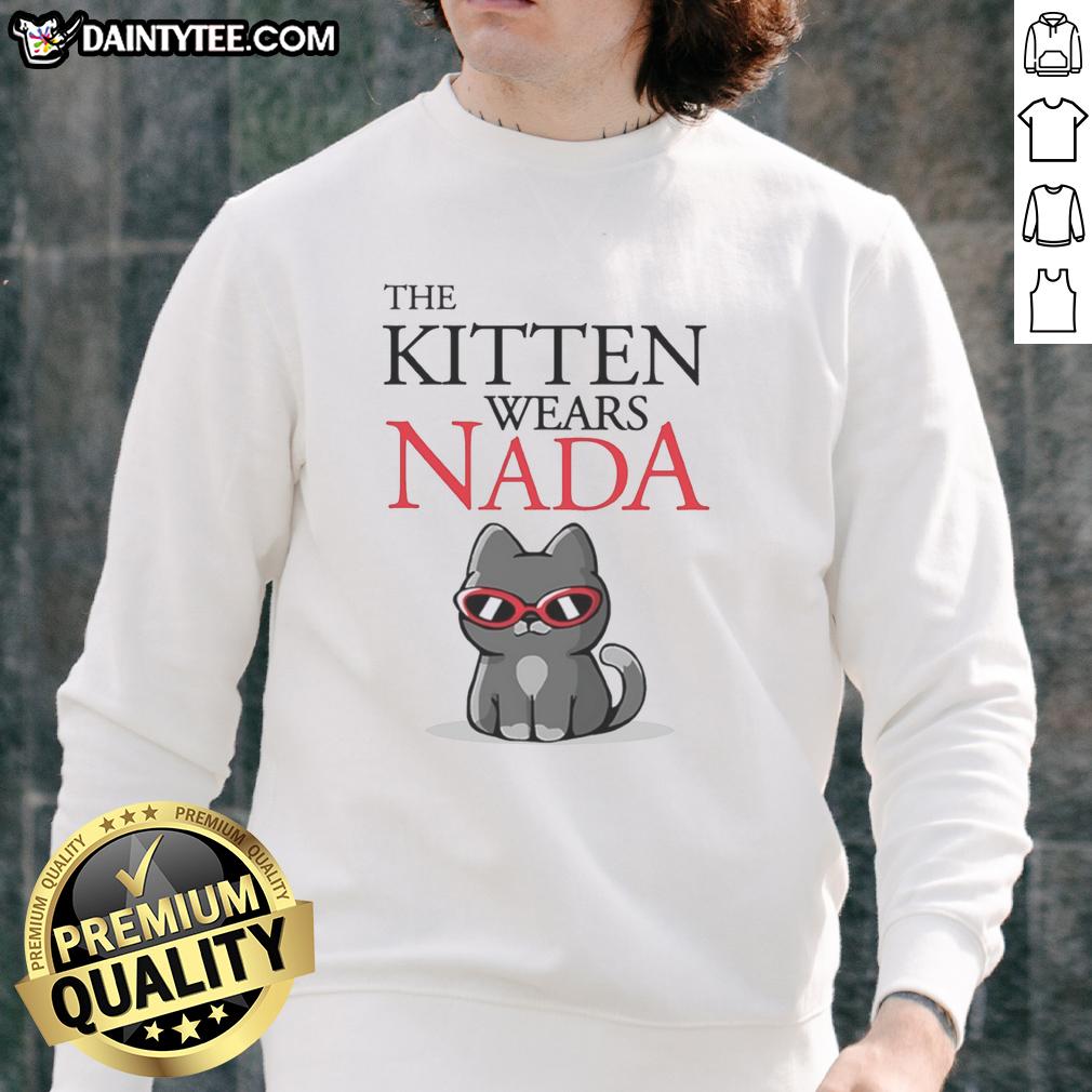 top-the-kitten-wears-nada-cat-sunglasses-sweatshirt Top the Kitten wearing Nada cat sunglasses sweatshirt, showcasing a stylish and playful feline fashion statement.