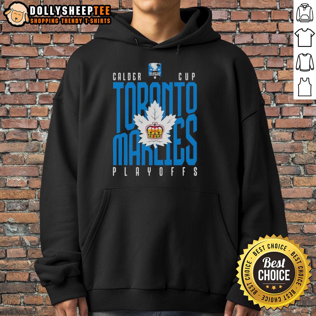 Top Toronto Marlies Calder Cup Playoffs American Hockey League Hoodie Top Toronto Marlies Calder Cup Playoffs hoodie featuring team logo, perfect for fans of the American Hockey League.