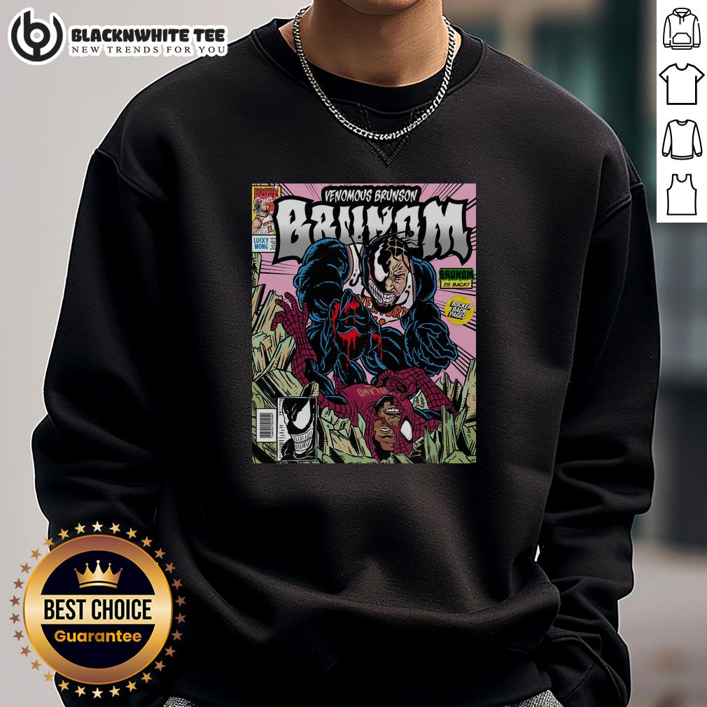Top Venomous Brunson Venom X Jalen Brunson Marvel Comic Sweatshirt Top Venomous Brunson Venom X Jalen Brunson Marvel Comic Sweatshirt featuring a vibrant graphic design.