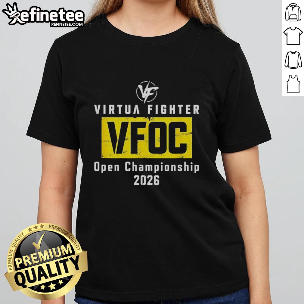top-vfoc-virtua-fighter-open-championship-2026-ladies-tee Alt Text: Top VFoc Virtua Fighter Open Championship 2026 Ladies Tee featuring dynamic graphics and vibrant colors.