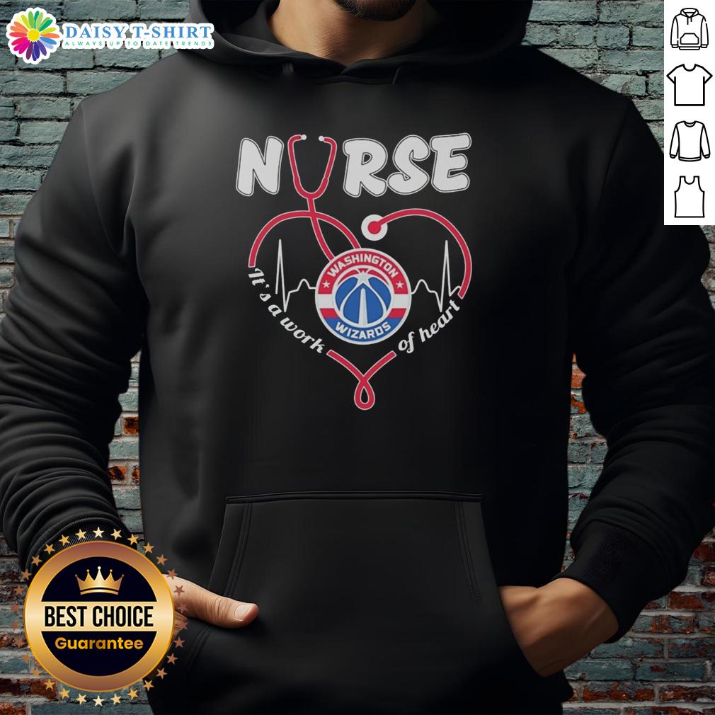Top Washington Wizards Nurse It's A Work Of Heart Stethoscope Shaped Heart Hoodie Top Washington Wizards Nurse hoodie featuring a stethoscope shaped heart design, perfect for healthcare fans.