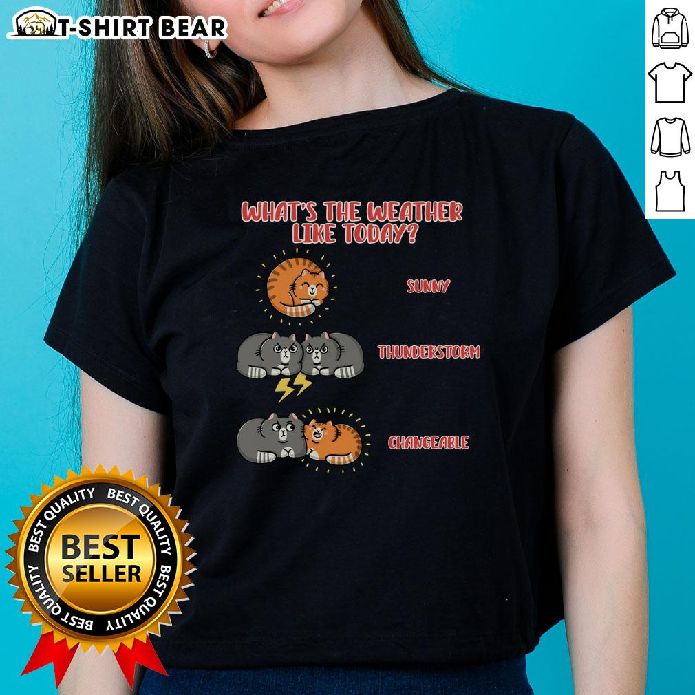 Top What'S The Weather Like Today Meoweather Ladies Tee Meoweather ladies tee featuring 'What's The Weather Like Today' design, perfect for cat lovers and casual wear.