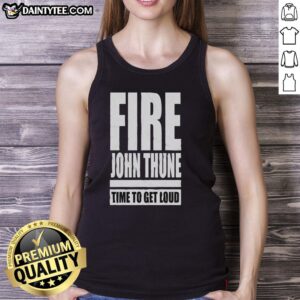 Vintage tank top featuring 'Original Fire John Thune Anti Rhino' design, perfect for bold political statements.
