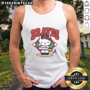 Cute Atlanta Braves Hello Kitty T-Shirt - Image 4