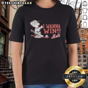 Pretty New York Mets x Charlie Brown I Wanna Win ladies tee featuring vibrant graphics and stylish design.