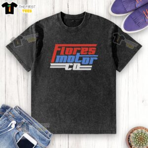 Hot Wyatt Flores 2026 Flores Motor Co retro logo washed t-shirt in vibrant colors, perfect for casual style.