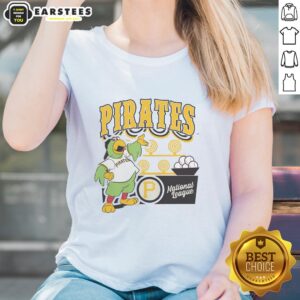 Alt Text: Awesome Mitchell & Ness Cream Pittsburgh Pirates Step Back Up Ladies Tee for stylish baseball fans.