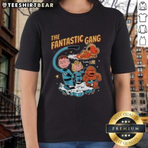Cute Peanuts The Fantastic Gang Ladies Tee featuring beloved characters in a stylish design for fans.