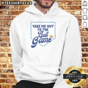 Alt Text: Stylish Top Take Me Out To The Ball Game Crown Icon Hoodie for baseball fans, featuring a fun graphic design.