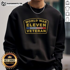 Premium World War Eleven Veteran Sweatshirt featuring a classic design and comfortable fit for proud veterans.