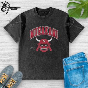 Original Murakami Southside Samurai washed t-shirt featuring vibrant graphics and a trendy casual fit.