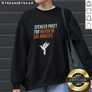 Premium Spencer Pratt for Mayor of Los Angeles sweatshirt featuring bold graphic design and stylish fit.