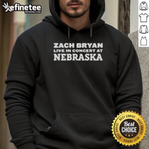 Premium Zach Bryan live concert at Nebraska hoodie showcasing vibrant design and comfortable fit for fans.