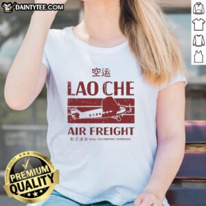 Alt Text: Premium Lao Che Air Freight tee inspired by Indiana Jones and the Temple of Doom, perfect for adventurous ladies.