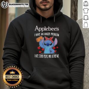 Good Stitch X Applebee's hoodie featuring 'I Have An Anger Problem' design, perfect for expressing frustration humorously.
