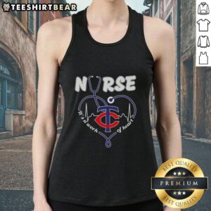 Original Minnesota Twins Nurse 'It's A Work Of Heart' tank top featuring a vibrant design and team colors.