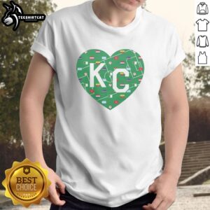 Vintage KC Heart T-Shirt featuring a nice soccer field design, perfect for soccer fans and casual wear.