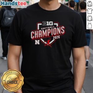 Official Nebraska Huskers Softball Champions 2026 T-Shirt featuring team colors and logo for fans and supporters.