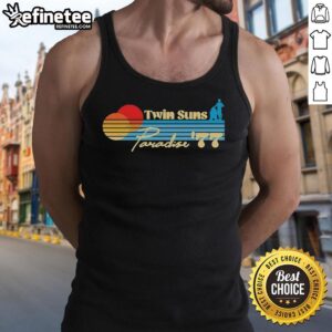 1977 vintage tank top featuring Good Twin Suns Paradise design, perfect for retro fashion enthusiasts.