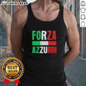 Retro tank top featuring the Italy flag pattern, perfect for soccer fans supporting Forza Azzurri.