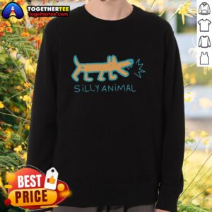 Colorful funny silly animal sweatshirt featuring playful cartoon animals in vibrant designs, perfect for casual wear.