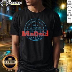 Official Bad Bunny DTMF Tour merch T-shirt from Madrid 2026 featuring vibrant design and tour branding.