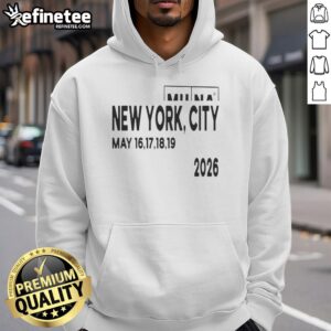 Official Munaworld God Yes hoodie featuring NYC design, perfect for casual wear, available May 16-19, 2026.