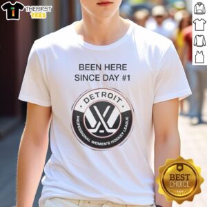 Alt Text: Premium Detroit Professional Women's Hockey League Been Here Since Day 1 T-Shirt showcasing team spirit and style.