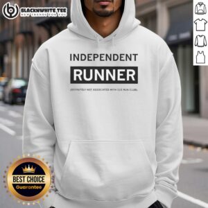 Alt Text: Top independent runner in a cozy hoodie, showcasing unique style, not affiliated with 515 Run Club.