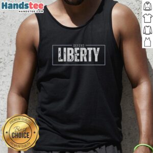 Alt Text: Stylish 'Good Defend Liberty' tank top featuring bold text design, perfect for summer casual wear and expressing freedom.
