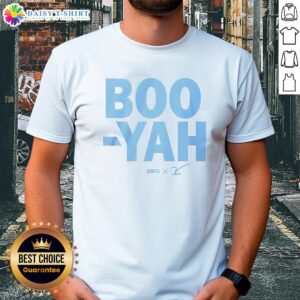 Awesome Boo Yah ESPN T-Shirt featuring bold graphics and vibrant colors for sports fans and casual wear.