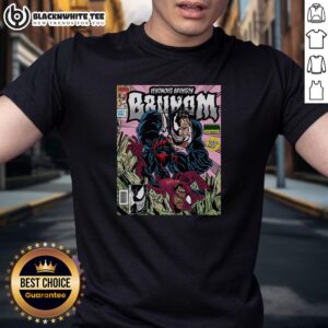 Alt Text: Top Venomous Brunson Venom X Jalen Brunson Marvel Comic T-Shirt featuring vibrant graphics and bold design.