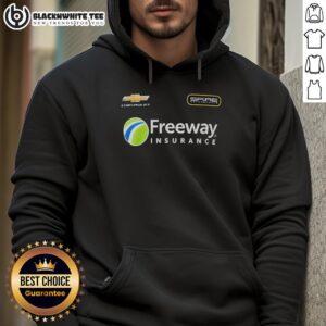 Awesome Daniel Suarez Spire Motorsports Freeway Insurance Chevrolet hoodie featuring vibrant team colors and logo.