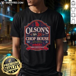 Alt Text: Hot Matt Olson's Chop House T-Shirt design featuring a stylish graphic and vibrant colors, perfect for fans.