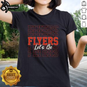 Pretty vintage flyers featuring 'Let's Go Ladies' design on a stylish tee, perfect for casual wear and retro enthusiasts.