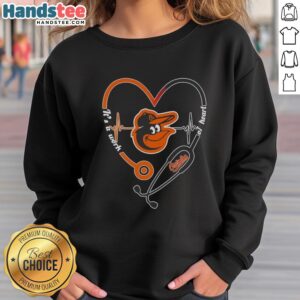 Official Baltimore Orioles Stethoscope Heartbeat sweatshirt showcasing team spirit and love for baseball.