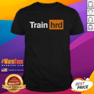 Good Train Hrd Logo Parody T-Shirt featuring a humorous twist on the classic logo design for train enthusiasts.