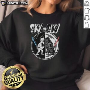 Pretty Sky vs Sky Star Wars sweatshirt featuring vibrant colors and unique design, perfect for fans of the franchise.