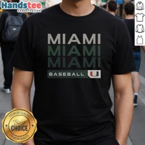 Top Miami Hurricanes College Baseball Hype T-Shirt featuring vibrant team colors and logo, perfect for fans and players.